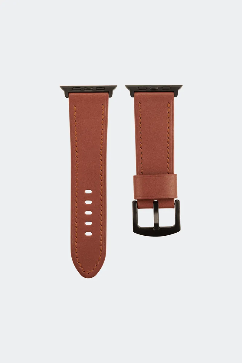 Monte Çift Kat Deri Dikişli Apple Watch Kordonu