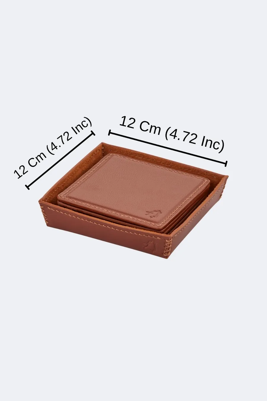 Monte Deri Tepsi ve 6 Adet Bardak Altlığı