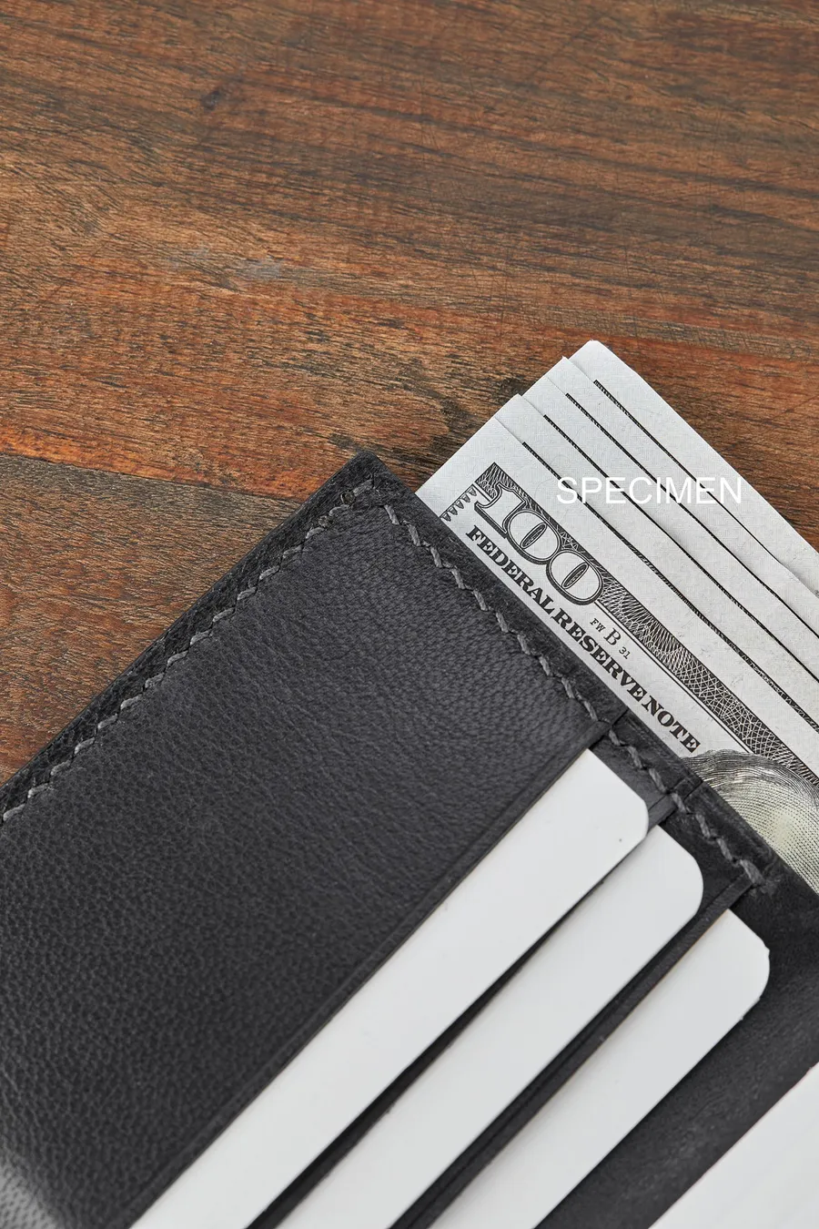 Monte Klasik Dikey Bi-Fold Deri Cüzdan