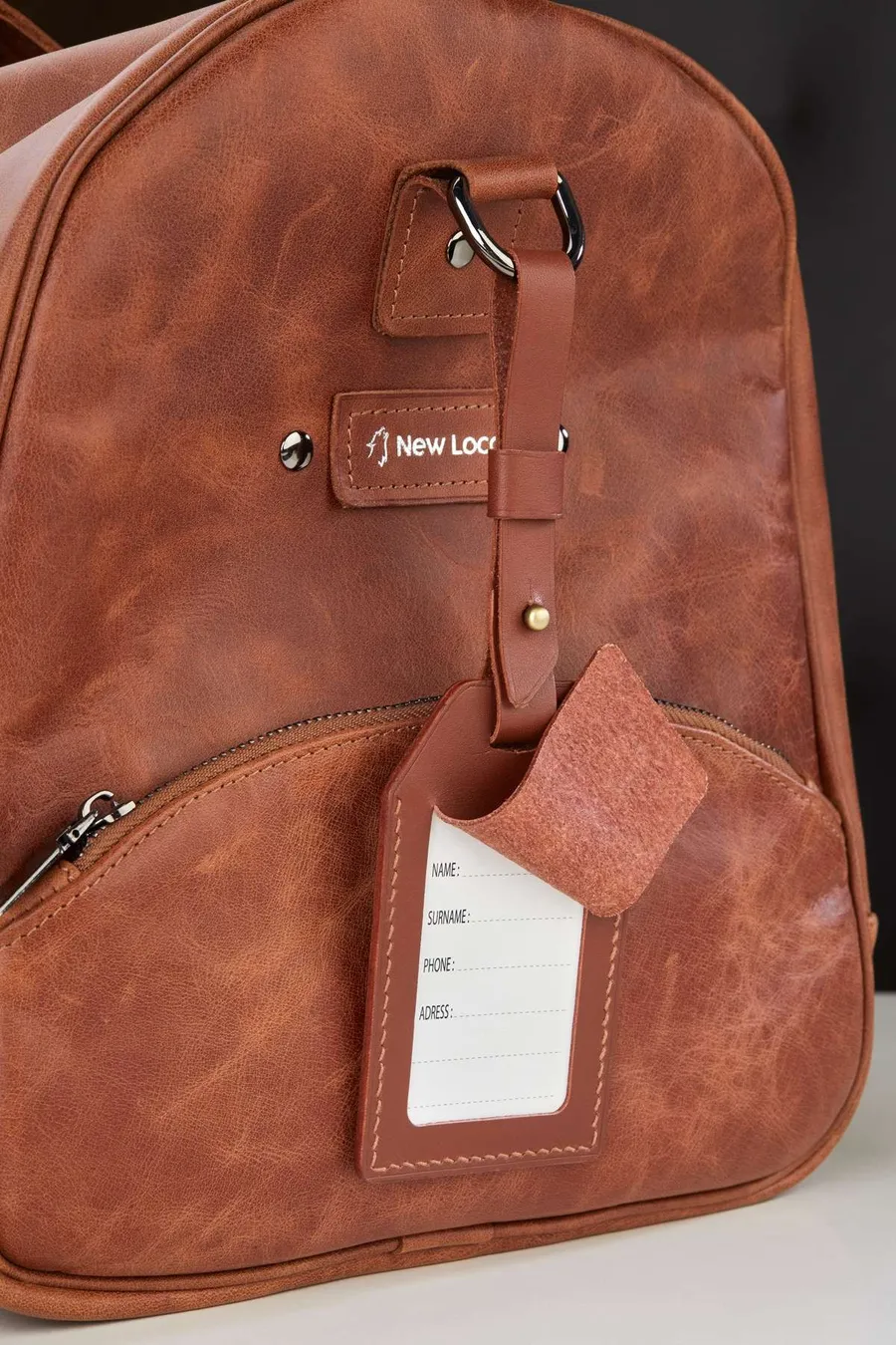 Monte Deri Kayışlı Bagaj Etiketi Kılıfı