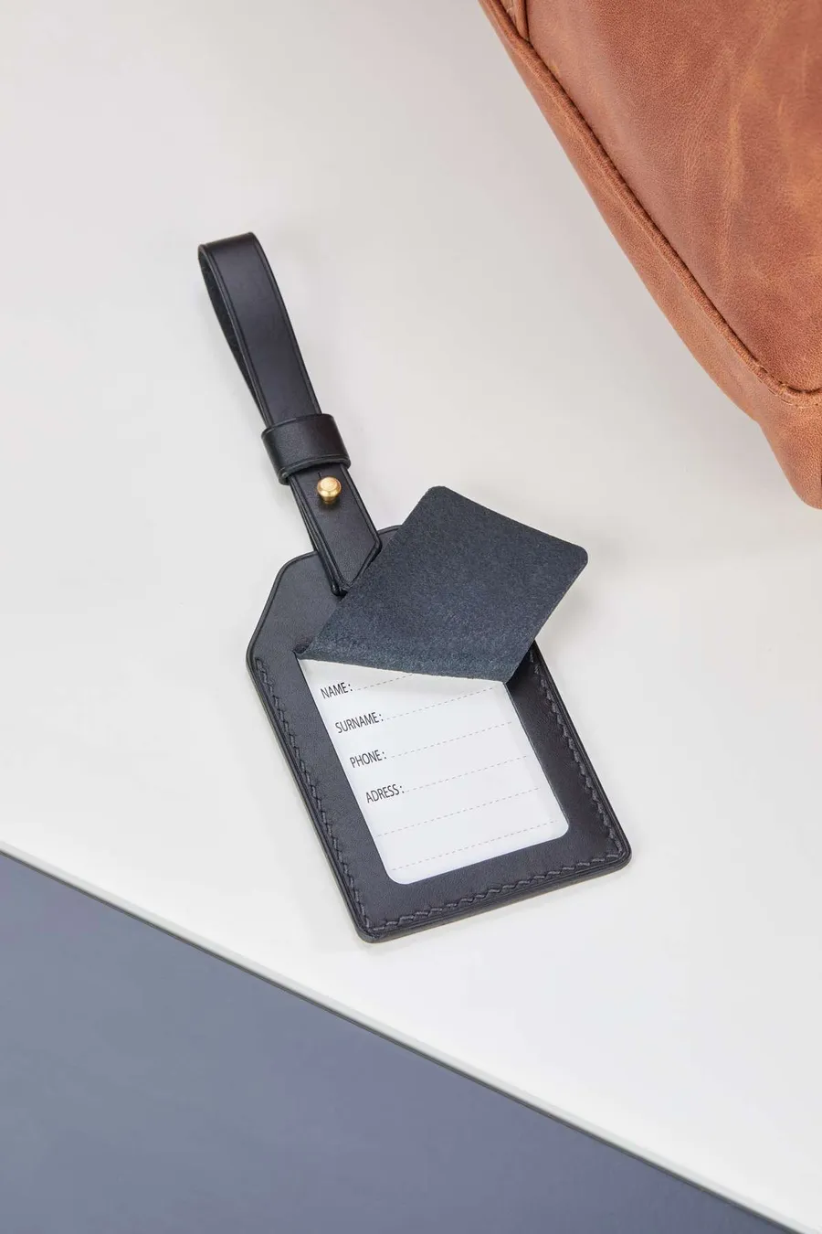 Monte Deri Kayışlı Bagaj Etiketi Kılıfı