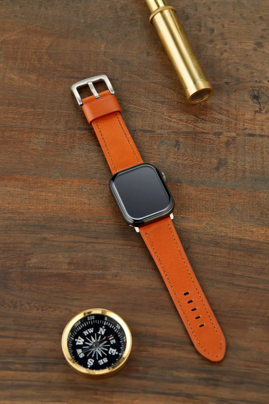 Monte Çift Kat Deri Dikişli Apple Watch Kordonu