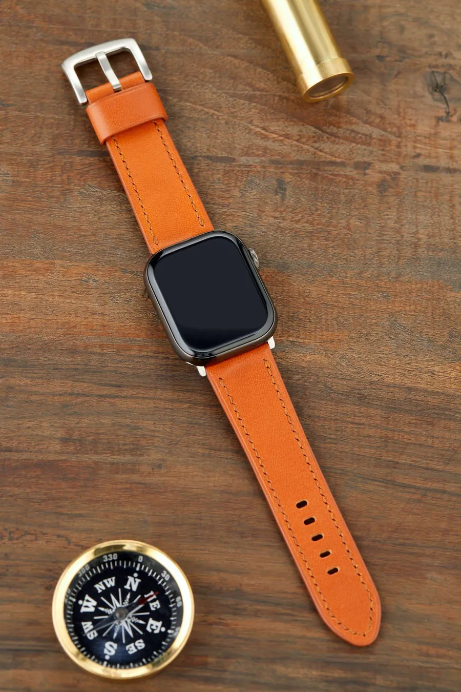 Monte Çift Kat Deri Dikişli Apple Watch Kordonu