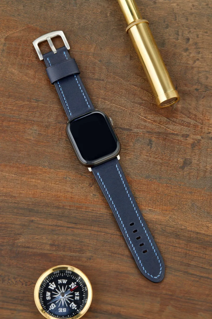 Monte Çift Kat Deri Dikişli Apple Watch Kordonu