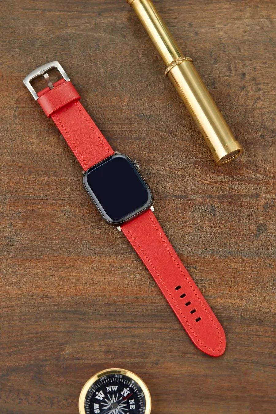 Monte Çift Kat Deri Dikişli Apple Watch Kordonu