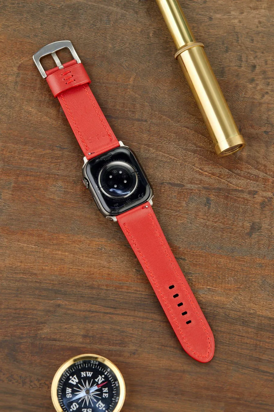 Monte Çift Kat Deri Dikişli Apple Watch Kordonu