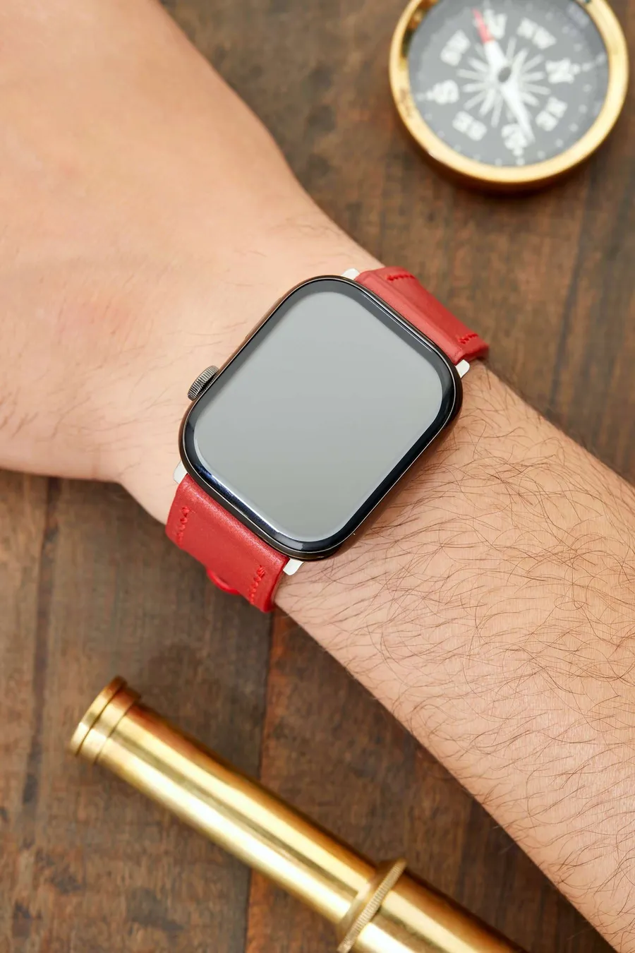 Monte Çift Kat Deri Dikişli Apple Watch Kordonu