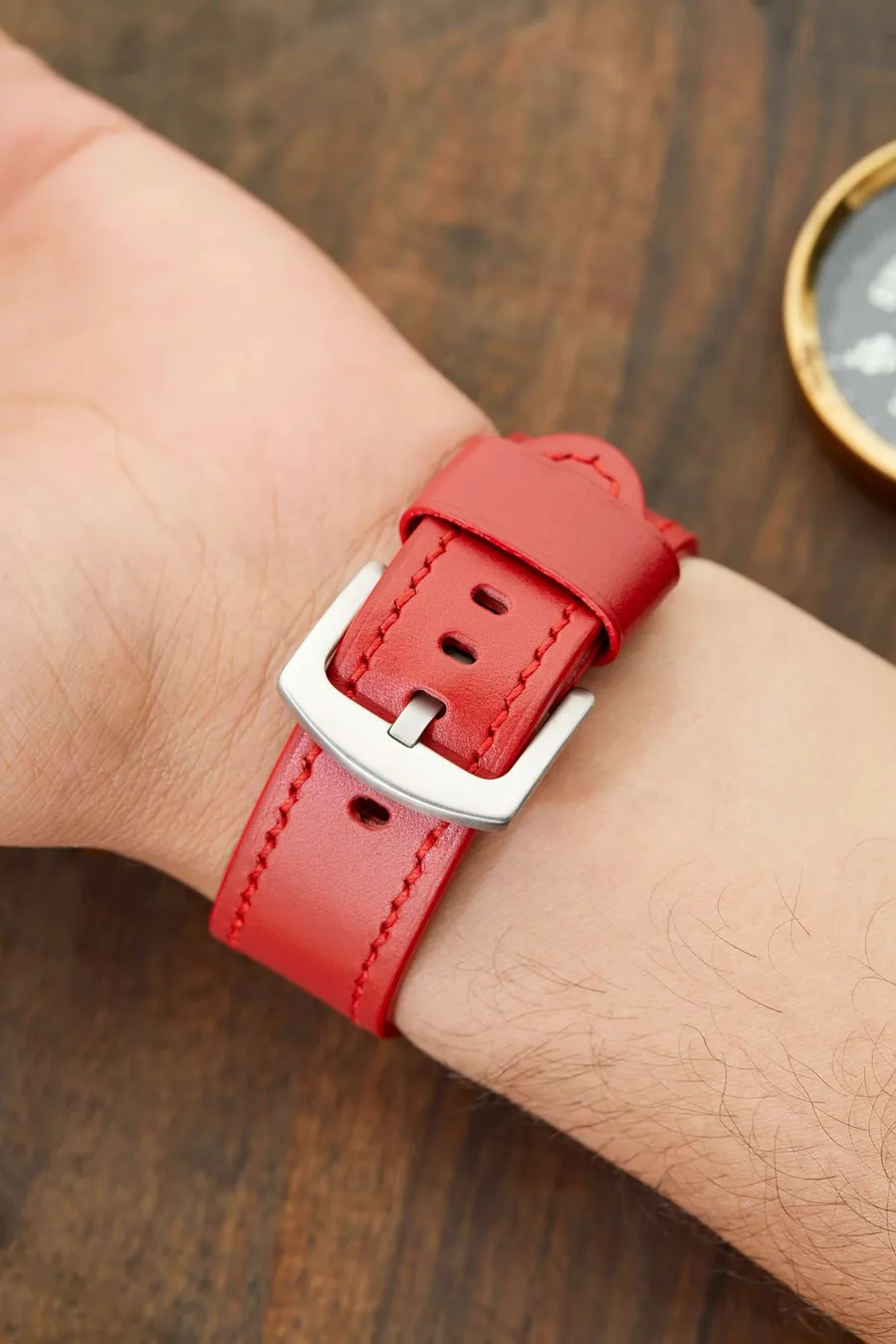 Monte Çift Kat Deri Dikişli Apple Watch Kordonu