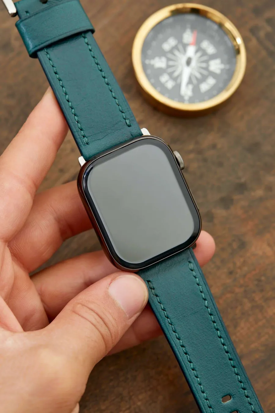 Monte Çift Kat Deri Dikişli Apple Watch Kordonu