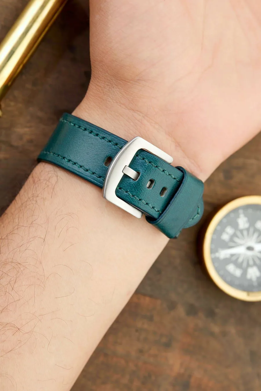 Monte Çift Kat Deri Dikişli Apple Watch Kordonu