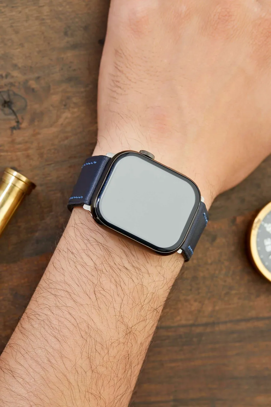 Monte Çift Kat Deri Dikişli Apple Watch Kordonu