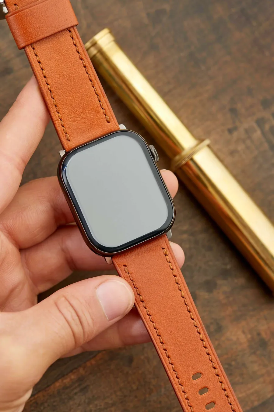 Monte Çift Kat Deri Dikişli Apple Watch Kordonu