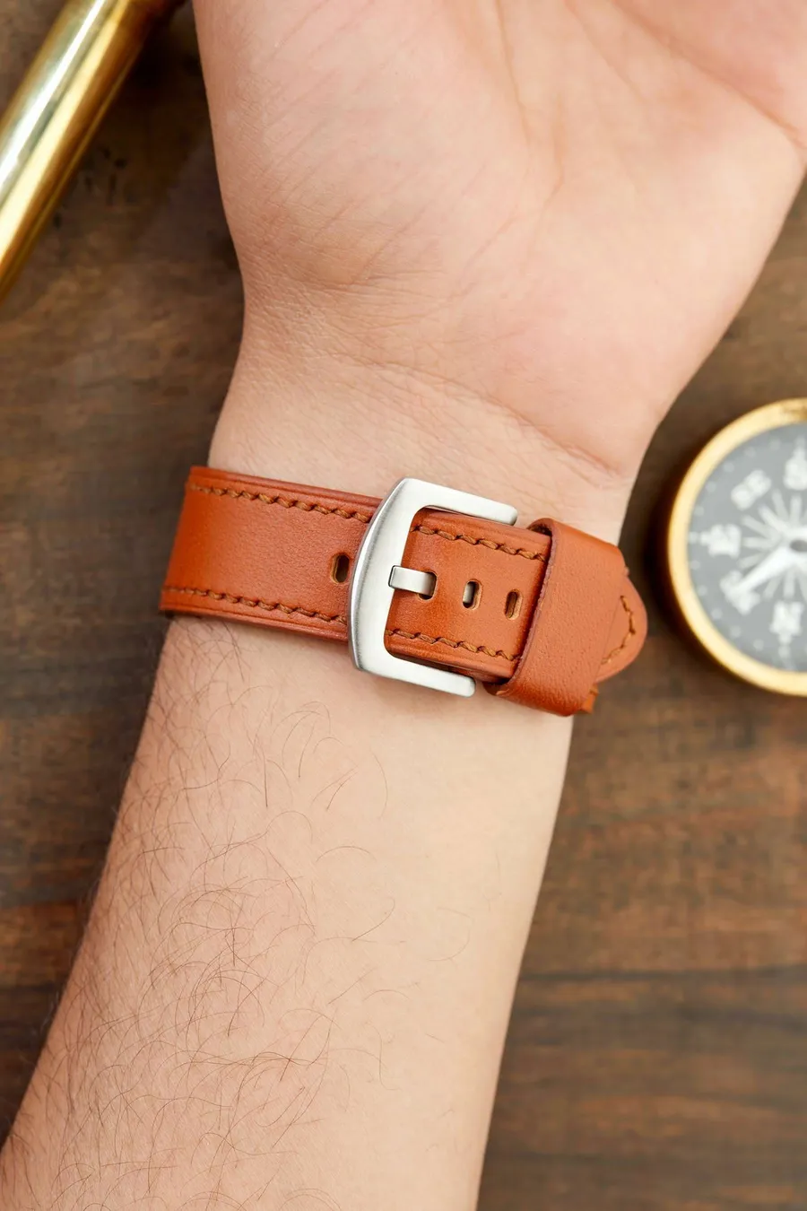 Monte Çift Kat Deri Dikişli Apple Watch Kordonu