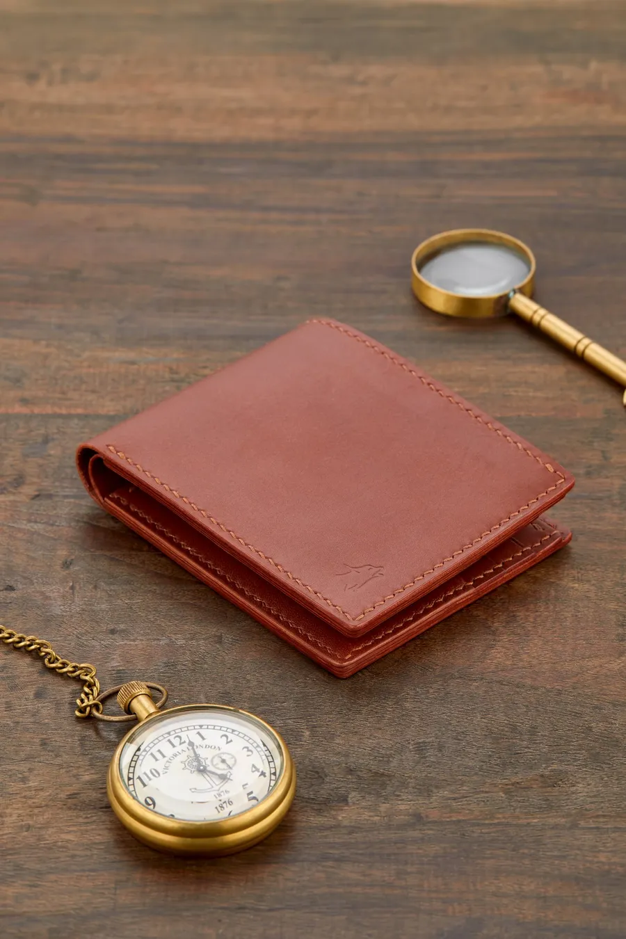 Monte Klasik Yatay Bi-Fold Deri Cüzdan