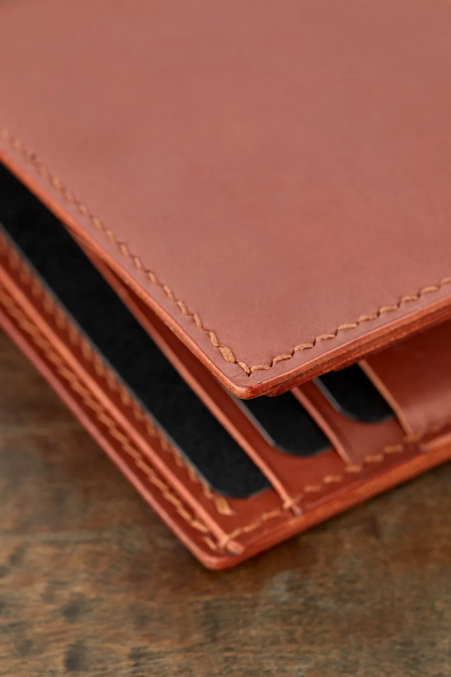 Monte Klasik Yatay Bi-Fold Deri Cüzdan