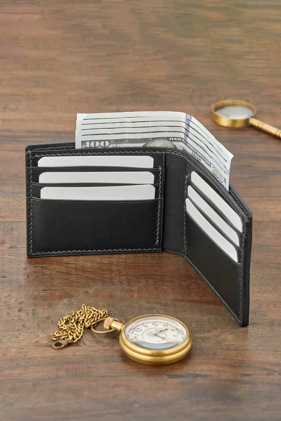 Monte Klasik Yatay Bi-Fold Deri Cüzdan