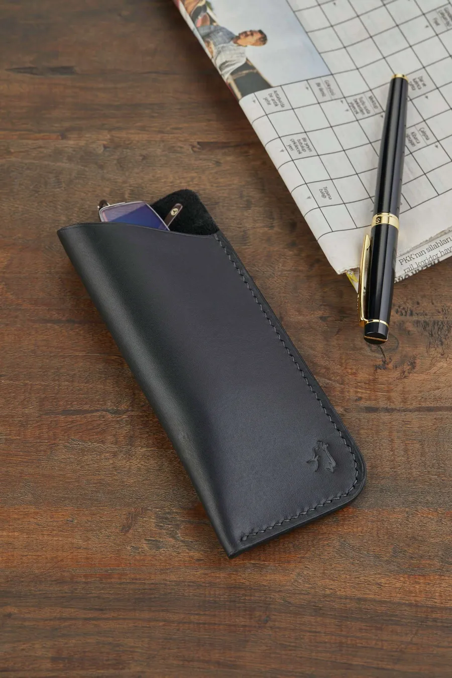 Nova Deri Optik Dikey Gözlük Kılıfı