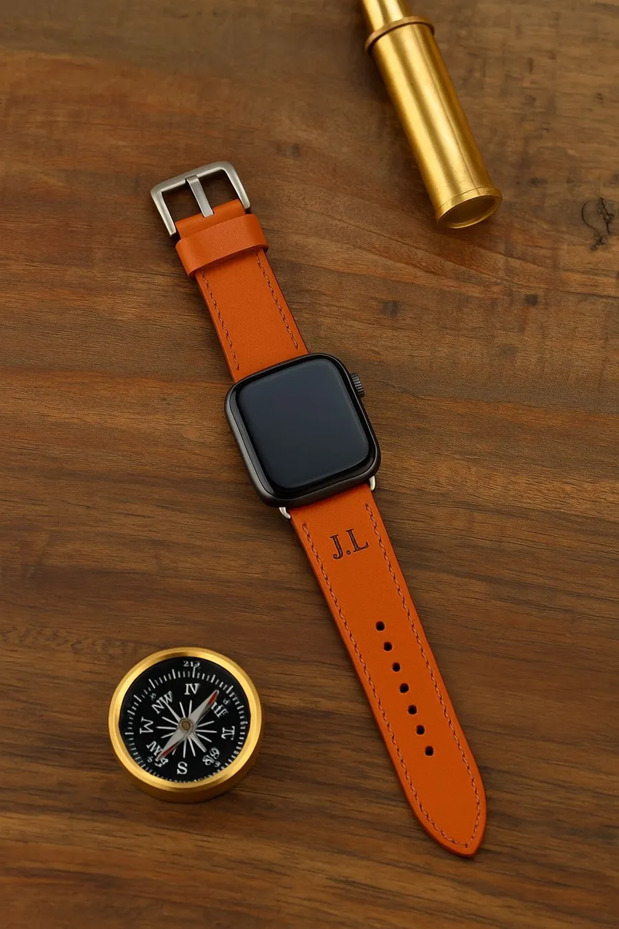 Monte Çift Kat Deri Dikişli Apple Watch Kordonu
